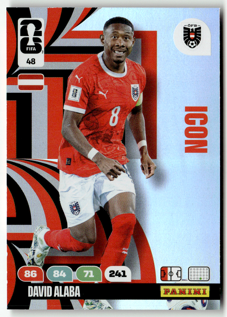 Panini FIFA World Cup Adrenalyn 2026 No. 48 David Alaba Icon | eBay