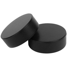2 Pcs Hockey Training Pucks Black PU Material Small Indoor Hockey