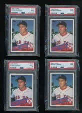 (25) 1985 TOPPS BASEBALL 181 ROGER CLEMENS PSA 9 RC LOT ALL CENTERED Pop 9286