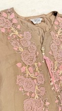 Chinyere Silk Shirt with Embroidery and Tassel Ornament on Neckline.