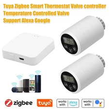 Smart Thermostat Radiator Valve Programmable Actuator Temper Tuya Zigbee~