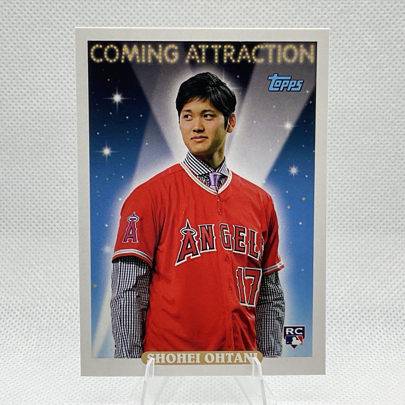 2018 Archives 1993 Topps Design Coming Attraction Shohei Ohtani #1 Rookie SP RC