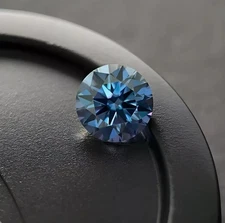 5 CT Royal Blue Diamond 11.50mm Round Cut VVS1 D Grade Certified Stone F01