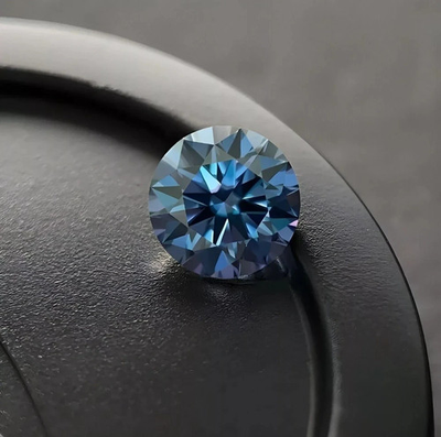 #ad #ad 5 CT Royal Blue Diamond 11.50mm Round Cut VVS1 D Grade Certified Stone F01 $77.55