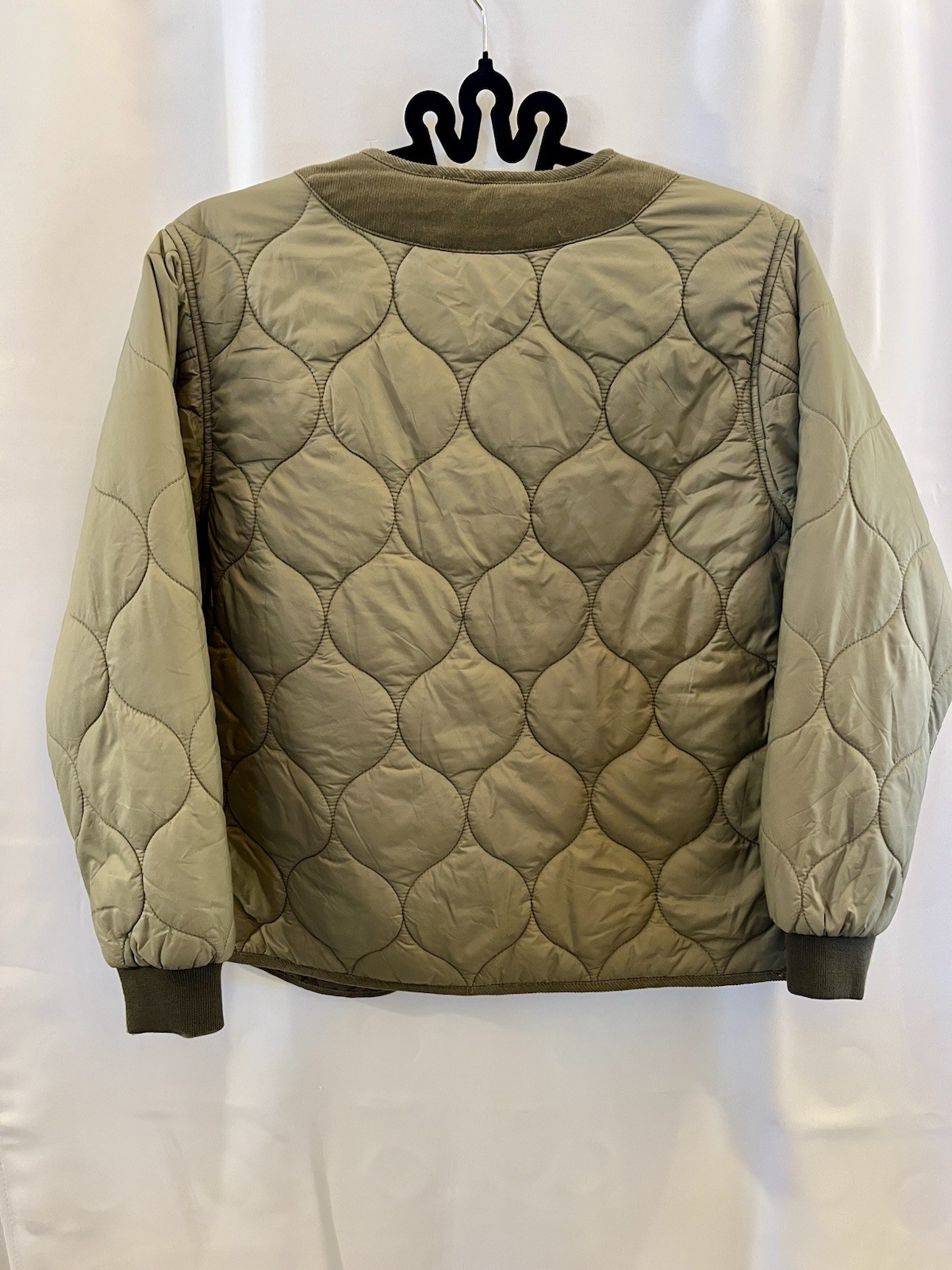 ZARA Unisex  Soft  Quilted Lightwear Puffer Jacket Coat  Olive Green Sz 11-12 image 6
