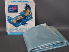 Swimline Deluxe Inflatable Pool Lounge Chair (Blue)
