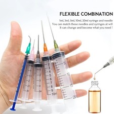 Glue Applicator Syringe with Blunt Tip Needle and Cap, for Liquid, Glue, Ink, Pe