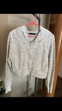 Women's Abercrombie Fitch Full Zip Hooded Cropped Sweatshirt size S VGUC
