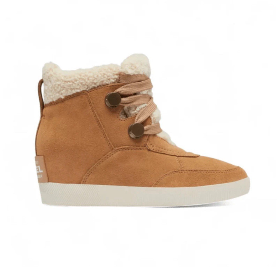 Sorel Women's Out N About Cozy Wedge Boot Tan Suede Size: Women’s 7 MSRP $160