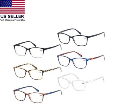 Reading Glasses Rectangle Presbyopia 6 Piece Set Strength +3.00 