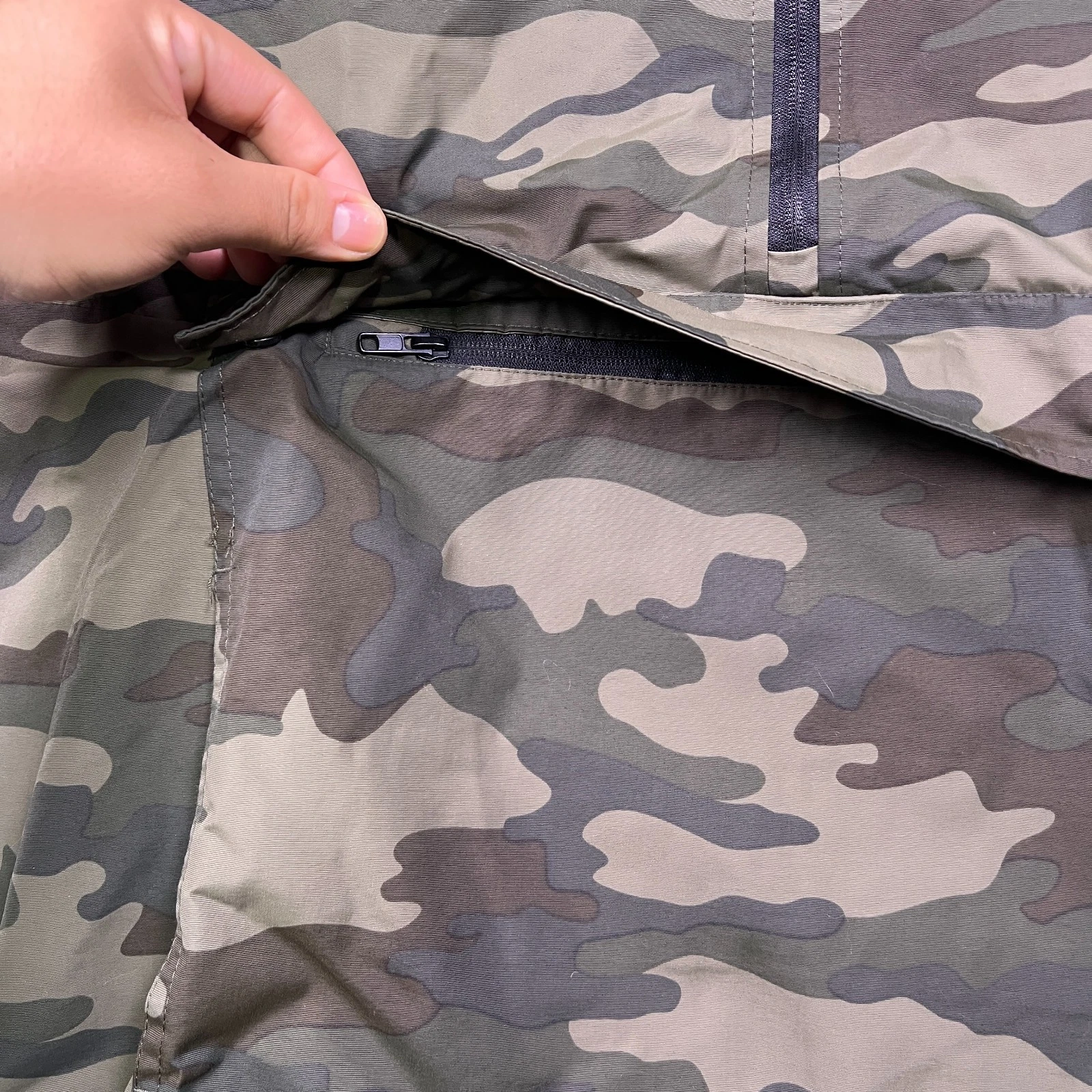 Anti Social Social Club Mens Green Orange Logo Camo Anorak Jacket Size XL - product detail image 6