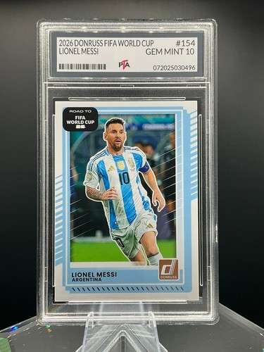 2026 Donruss FIFA World Cup #154 Lionel Messi Argentina ~ GEM MINT PTA 10🔥