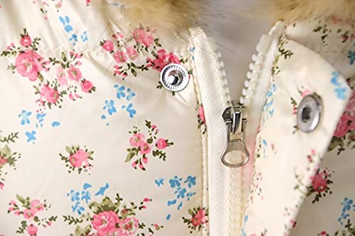 Miss Bei Girls Kids Toddler Winter Flower Print Parka Outwear Warm Cotton Coat | eBay UK
