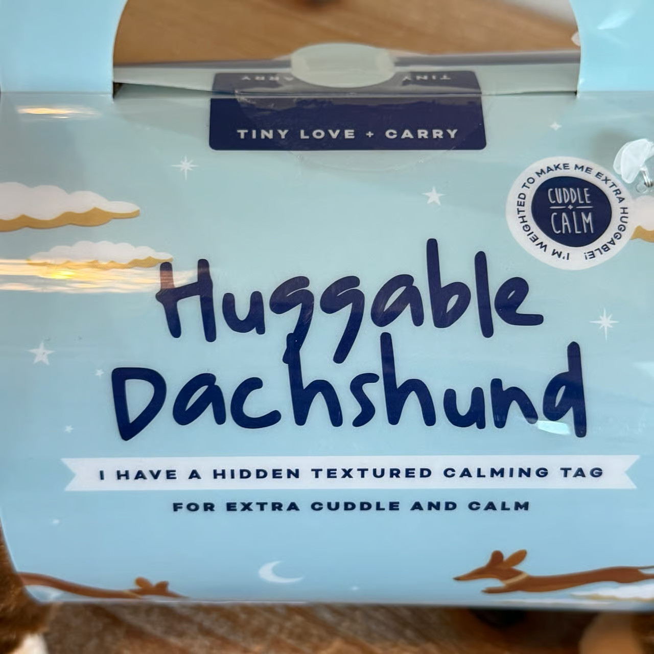 Huggable Dachshund Weighted Doxie Plush with Calming Tag Cuddle & Calm NEW!