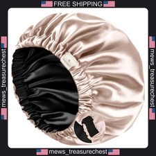 Satin Sleep Bonnet for Women and Men, Adjustable Hair Cover, Hair Protection