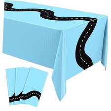 Pcs Racing Table Cloths Car Birthday Party Supplies 54 x 108 Inch 3 Light Blue