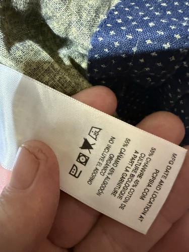 Patagonia Shirt Mens Large Parchment Hemp Cotton Blend Button Up Pockets Nice!!! - Picture 10 of 13