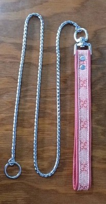  Vintage Gucci GG Red Leather Dog Leash 1960s 1970s RARE HTF