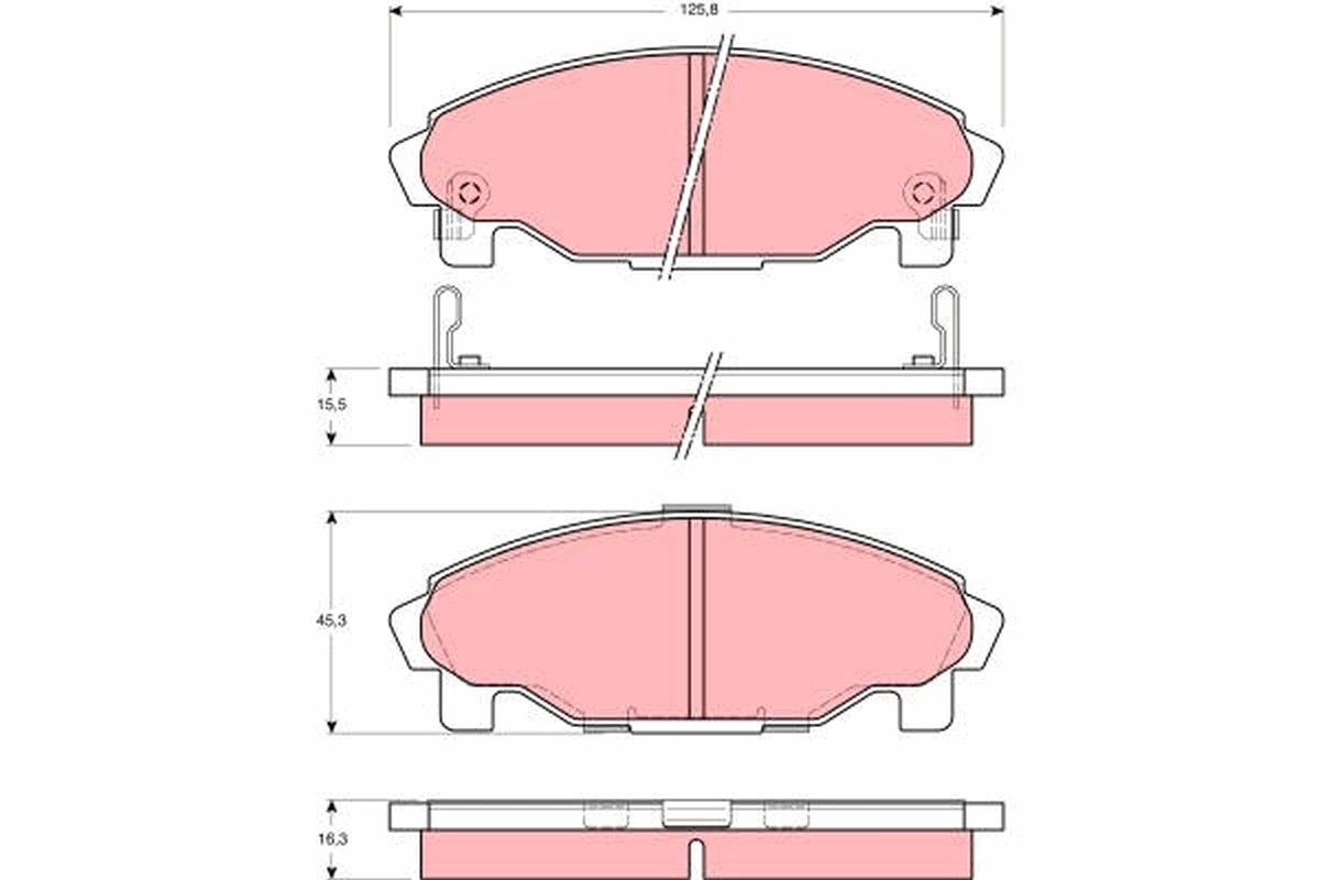Front TRW-OE GDB3071 Brake Pad Set, disc brake for DAIHATSU
