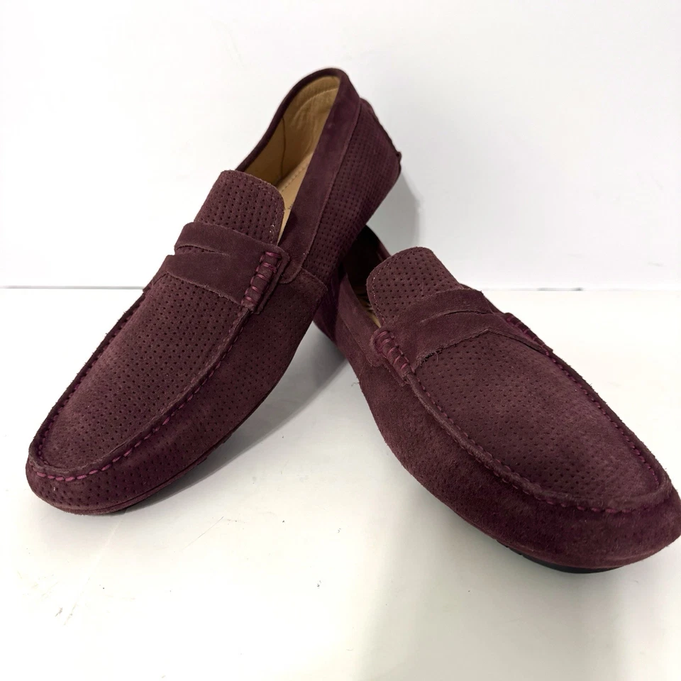 Flag Ltd. Men’s Rare Size 13 M Purple Driving Moccasins Suede Leather Loafers - Image 2 of 4