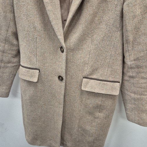 Joules Cheltenham Herringbon Tweed Country Chic Races Wool Coat Size Uk 10 - Picture 6 of 11