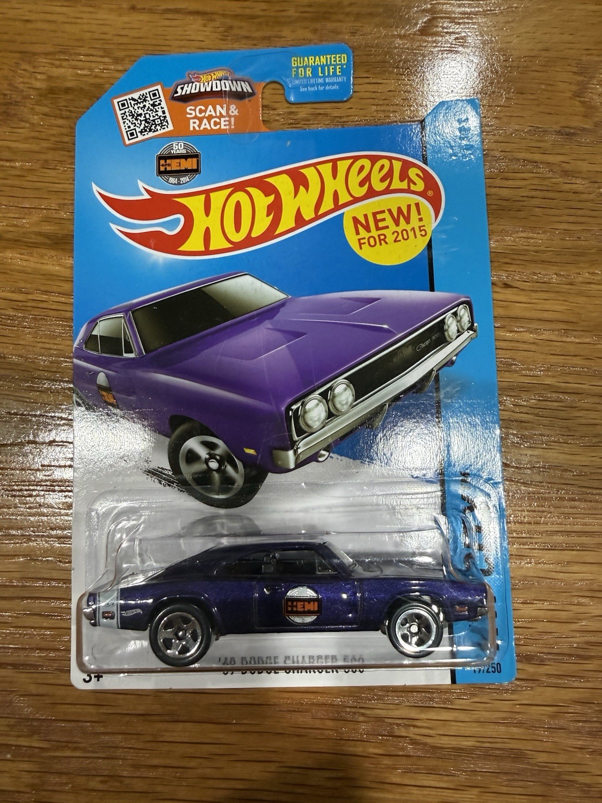Hot Wheels '69 Dodge Charger 500 HW City 2015 Purple Hemi Diecast Car