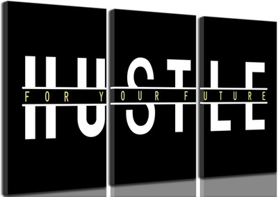 3Pcs Inspirational Office Canvas Wall Art Black and White Modern Motivational Qu