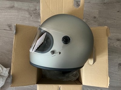 Biltwell Gringo S Full Face Motorcycle Helmet Flat Titanium XS DOT w/ Box