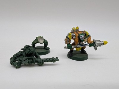 Vintage Warhammer 40k Orks Metal Big Shoota & Rokkit Launcha Boyz Complete OOP