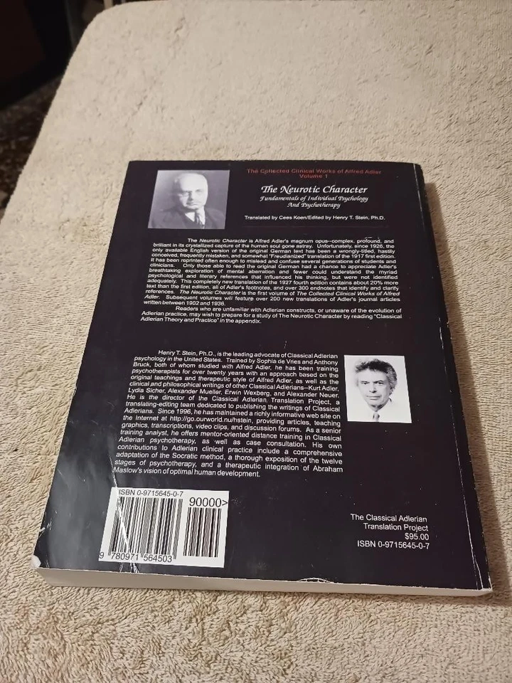 Collected Clinical Works of Alfred Adler, Volume 1 Vol. 1 : Fundamentals of... - Image 2 of 4