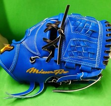 Mizuno Pro Order HAGA JAPAN Soft Baseball Glove MM Model Size 9 Royal Blue Gold