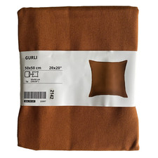 NWT IKEA GURLI Cushion Cover 20x20" Chestnut Brown 100 Cotton