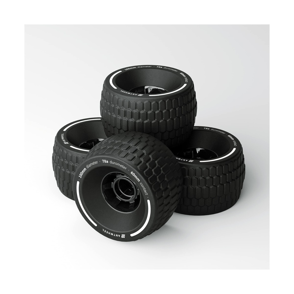Lot De 4 Bagues De Skateboard Universelles – Noir 100A, Compatibles Longboard Et Camion