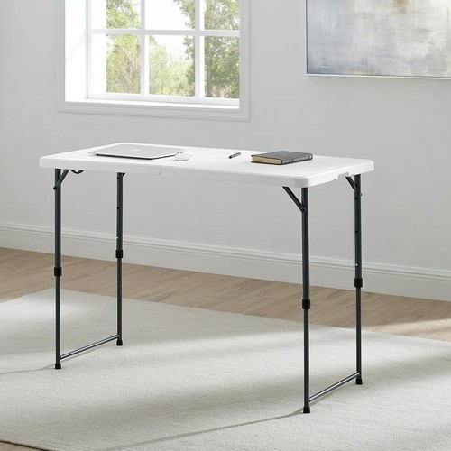 Adjustable Height Folding Table Portable Stain Resistant Outdoor Indoor Use - Picture 10 of 16