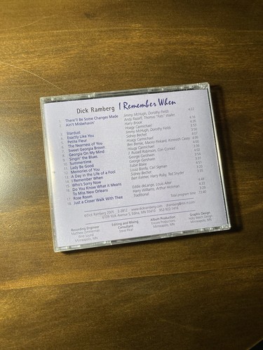 Dick Ramberg: I Remember When (2005 CD) Minneapolis MN Artist Compilation Promo - Picture 3 of 10