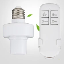 1set E27 Screw Wireless Remote Control Light Lamp Bulb Holder Cap Socket Switch 