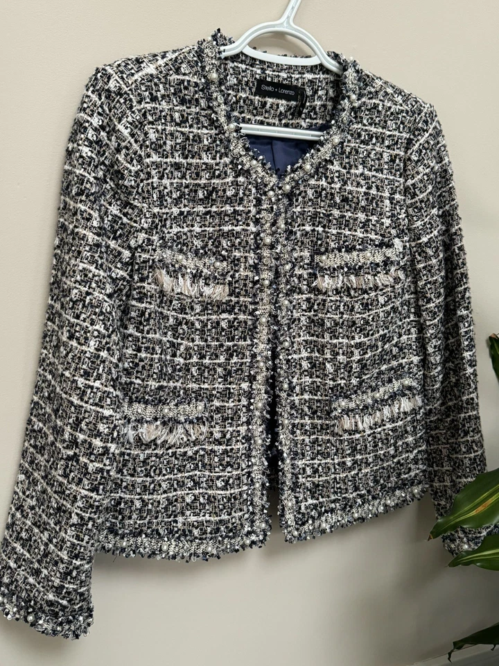 Chaqueta Blazer Stella + Lorenzo Mujer Talla XS Tweed Foto 4 de 4