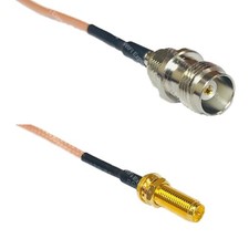 RG316 TNC FEMALE to RP-SMA Female Long RF Cable Rapid-SHIP LOT