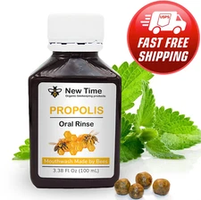 Propolis Mouthwash, Antibacterial Solution for Gum Health, Bad Breath, Oral Care