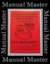 JANOME 1000CPX COVERPRO Nähmaschine Anleitung Manual Booklet