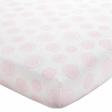 Wendy Bellissimo Mix  Match Medallion Print Fitted Crib Sheet So Soft Girls