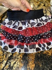 Disney Child  s Tutu Couture Minnie Girls Skirt Size 3 T Dot Red Black Costume 3