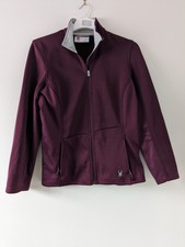 Spyder Core Fleece Jacket Full Zip Lined Size Xl Fits Uk 18 Burgundy Outdoors