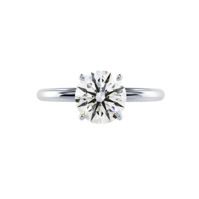 Verlobungsring IGI Lab Grown 3,75 Ct Rundschliff Diamant 18 Karat Weißgold E ...
