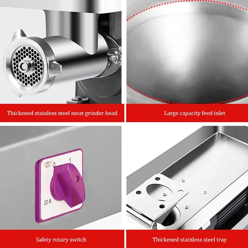 Molinillo de carne de escritorio de alta potencia de acero inoxidable multifuncional Foto 4 de 4