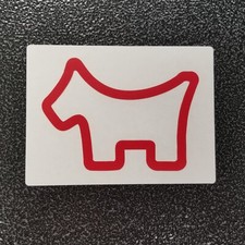 SCOTTY CAMERON CZERWONA NAKLEJKA SZKOCKI PIES