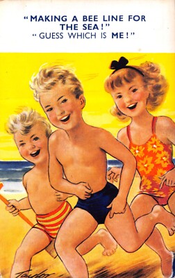 BAMFORTH SEASIDE KIDDY POSTKARTE KINDER TAYLOR GEBRAUCHT UNBENUTZT GD PLUS SEHR GUT
