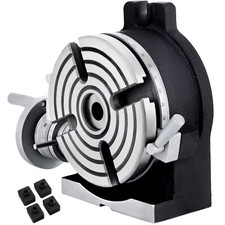 VEVOR Plateau Tournant Diviseur 150 mm pour Fraisage Tailstock Chuck 4 Mâchoires