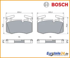 Brake pad set, disc brake Bosch 0986424918