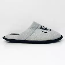 Calvin Klein Mens Xenith Gray Round Toe Low Top Slip On Slippers Size 9